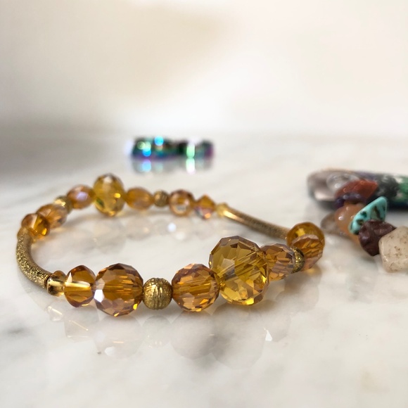 Lot of 5 Mixed Jewelry Gemstone Glass Bead KITTY Bracelets Stainless Steel Rings - Picture 3 of 10